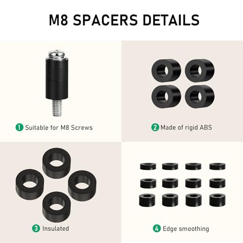 M8 Screws for Samsung TV, TV Mounting Screws Kits with M8 x 45mm