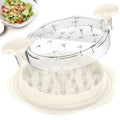 Chicken Shredder Tool Twist Large Meat Shredder with Brush&Fork, Beige - color: White