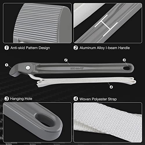 DURATECH Strap Wrench 12" Handle, Adjustable Nylon Strap Pipe Wrenches - color: Grey, size: 12 Inch