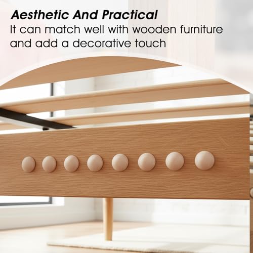 120 Pcs 4 Sizes Wood Plugs for Screw Holes, Wooden Hole Plugs Mushroom Head Shape 3/16, 5/16, 3/8, 1/2 Inch Button Hardwood Hole Stoppers Screw Covers Wood Caps for Gap in Locking Tube Furniture
