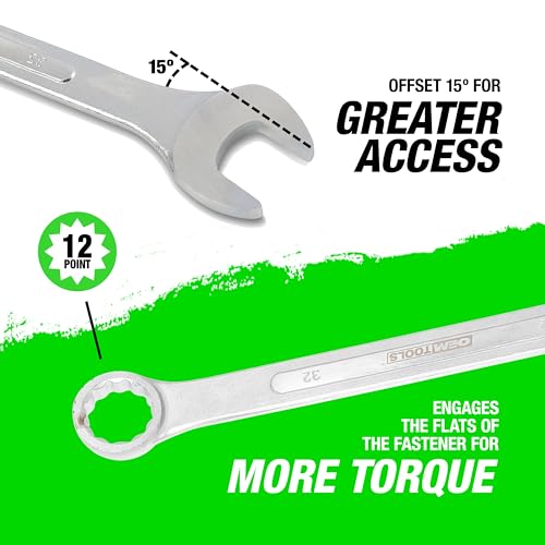 OEMTOOLS 8-PC 12 Pt. Metric Jumbo Combination Wrench Set 21 mm - 32 mm - style: 8 piece metric (21-32 millimeter)