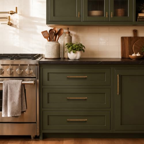 Ravinte Antique Brass Cabinet Handles Solid Cabinet Pulls 6-1/4 Inch 5 Pack | Zinc Alloy, Slim Square Bar Grip, Smooth Drawer Pull Feel, Kitchen Cabinet Update, For Cupboards, Dressers, Drawers, Hardware - color: Antique Brass, size: Flat Black 6-1/4'' Ho