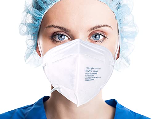 Lyka Distribution KN95 Face Masks - 50 Pack - 5 Layer Protection Breathable KN95 Face Mask with Comfortable Elastic Ear Loop - color: White