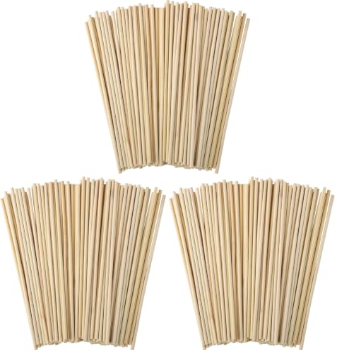 150 Pcs Wooden Dowel Rods - 1/8 x 12 Inch Wooden Sticks for Crafts Unfinished Cake Dowels Sticks for Flower Bouquet and DIYers (Pack of 3) - size: 1/8 x 12 Inch(150 PCS) (Pack of 3)
