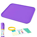Just Messin’ Silicone Arts and Crafts Mat for Kids, 12"x 18", Purple - color: Purple, size: 12" x 18"