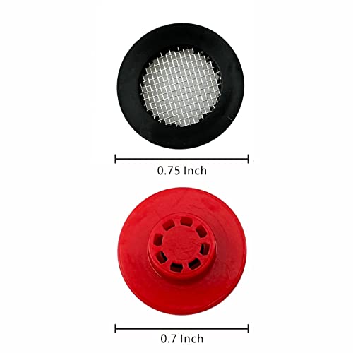 Voolan Shower Flow Restrictor Set - Fixed Showerhead Replace Parts -1.8 and 2.5GPM Flow Reducer Limiter + 2 Filter Gaskets + 5 Soft Silicone Nozzles For Shower Head Replacement - style: 4 Pack