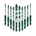 FEWELL Serrated Eccentric Masonry Drill Bit 10pcs, Tile Drill Bit 1/8”-1/2”