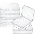 Jetec 6 Pieces Small Clear Plastic Storage Box, 3.3 x 3.3 x 1.1 Inch - size: 3.3 x 3.3 x 1.1 Inch