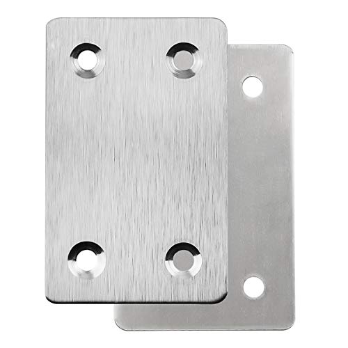 Flat Metal Straight Brace Bracket, Pack of 20, 2.4" x 1.5"