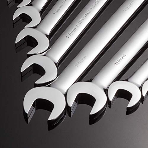 Qnkaa Ratchet Spanner Set 12 Piece Metric Sizes 8mm to 19mm