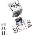 50 Pack 25 Pair 1-1/2 inch Overlay Self Slow Closing Door Hinges - Face Frame Cabinet Concealed Hinges with Built-in Damper, 3 Way Adjustability - color: 50PACK, size: 1-1/2 in. Overlay