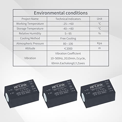 Mini Step-Down Power Supply, Intelligent Home Switching DC Power Module AC DC Isolated Power Module 220v to 5v, HLK PM01 AC DC Converter 220V to 5V（3PCS） - style: HLK-PM01