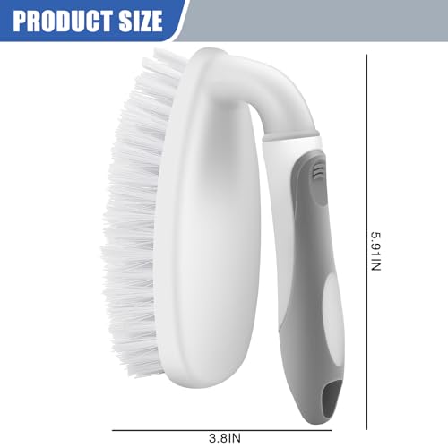Heavy Duty Scrub Brush with Stiff Bristles 2 Pack Gray - color: Gray