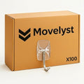 Clear Wall Hooks for Hanging, 100 Hooks+120 Strips, No Tools, Value Pack(S) - size: Small, style: Clear-100+120