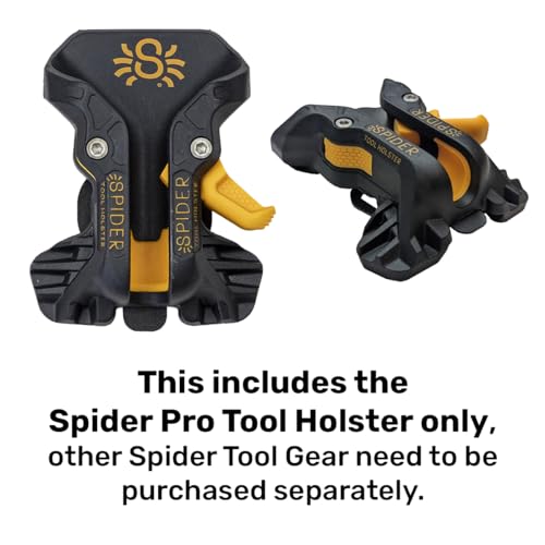 Spider Tool Holster Pro, Self-Locking Drill Holster, Clips to Any Belt