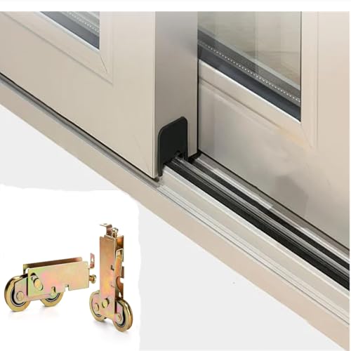 2 Pack Sliding Door Rollers, 1 1/4 Inch Tandem Roller Steel Ball Wheel