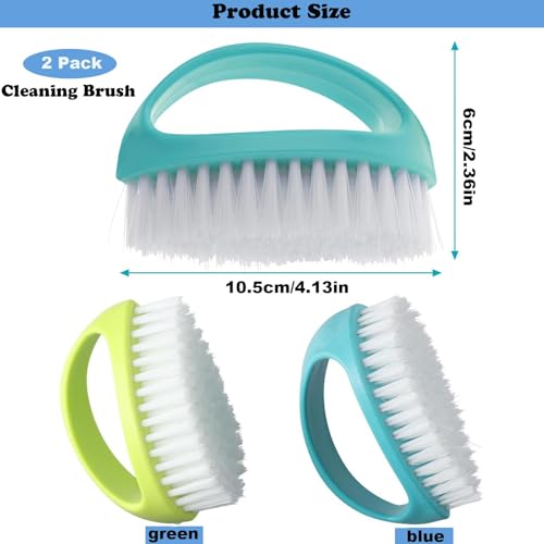 Scrubbing Brushes for Cleaning Small Scrub Brush with Nylon Stiff Bristles - color: Green+blue
