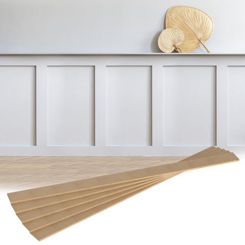 Weysat 1 Set Board and Batten Wall Panel Wainscoting Panel 94.5 X 47.2 Inch - size: 94.5"L x 47.2"W