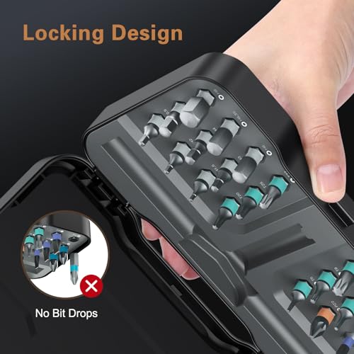 Bomivoi 24 in 1 Magnetic Screwdriver Set, DIY Ratchet Screwdriver Set, Multi Bit Magnetic Drive Set with Detachable Ratchet Handle, Portable Precision Repair Tool Kit for Furniture Computer Bicycle - style: 24 IN 1