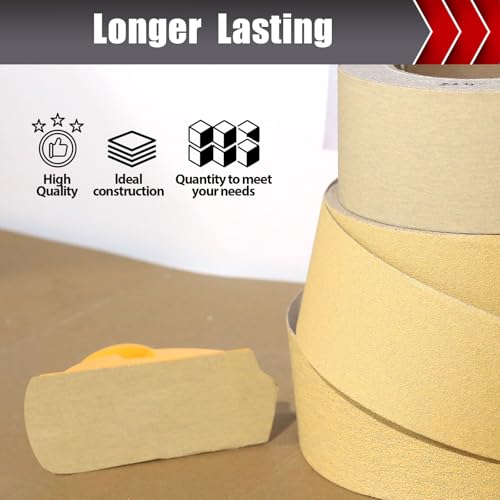 BOSHCRAFT 180 Grit PSA Longboard Sandpaper, 2-3/4" x 20 Yds Self-Adhesive Sand Paper for Woodworking & Automotive Air File Sander - size: 180 grit