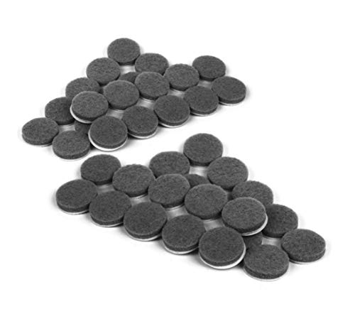 Slipstick Premium Wool Felt Furniture Pads/Floor Protectors (1 Inch Round Value Pack) Includes 40 Heavy-Duty Felt Chair Leg Pads with Self-Stick Adhesive, Gray, CB115 - size: 1" Round Value Pack