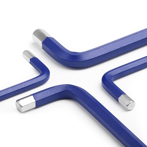 Bates- Long Allen Wrenches Set, 9 Pack, 3.5" to 9" Length, Blue, Metric Hex Key Set (1.5mm to 10mm), Long Allen Wrench Set with Exrta Long Arm and Ball End for Precision, Mechanics, DIY, Home Repairs