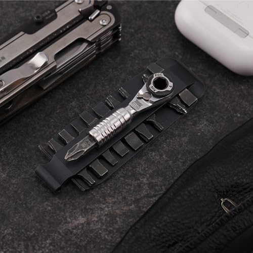 711L Mini Ratchet Wrench TG - One of the World's Smallest 1/4" EDC Ratchet Wrench For Tight Spaces - Stainless Steel - For Double-ended Bits - style: Mini Ratchet TG
