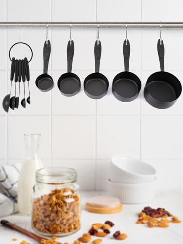 JOYHILL Measuring Cups and Spoons Set 304 Stainless Steel 10-Piece Black - color: i)Black-Black
