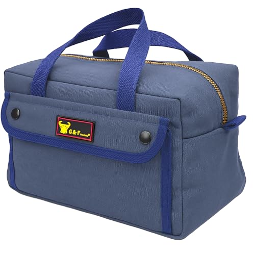 G & F Products Waxed Canvas Military Duffle Bag, 24 Inch, Heavy Duty Travel - color: Navy Blue (11 inch x 7 inch x 6 inch)