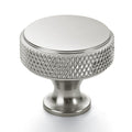 Brushed Nickel Knurled Cabinet Knobs Round Drawer Pulls 10 Pack - color: Brushed Satin Nickel