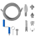 Drain Snake, Drain Auger with Drill Attachment, 16.4 Feet By 5MM Plumbing Snake Auto Feed Flexible Hair Drain Clog Remover for Kitchen, Bathrom and Shower Sink with Gloves - style: 12MM*16.4 Feet