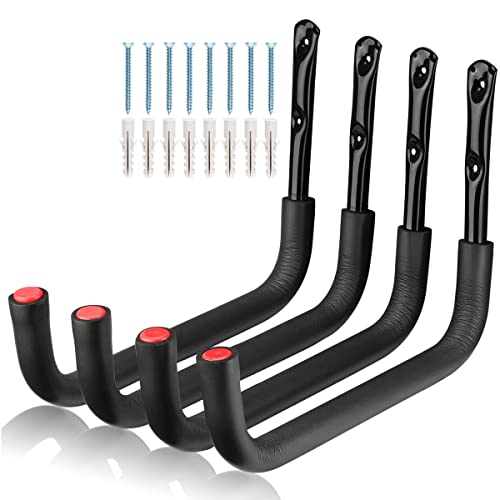 Garage Storage Kayak Hooks, 15.5 Inch Heavy Duty Storage Hanger, Wall Mounted Rack for Hanging Canoe Paddleboard, Surfboard, Snowboard, Ladders, Bikes, 15.5Inches x 10.8Inches - size: 15.5in-4 Pack