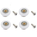 4 Sets Shower Door Rollers Runners Wheels Replacement Part Bathroom Glass Shower Sliding Door - 19mm x 5mm