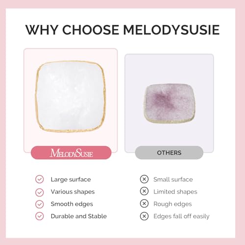 MelodySusie 1PC Square Resin Nail Art Palette with Mixing Spatula White - color: White Square With Spatula