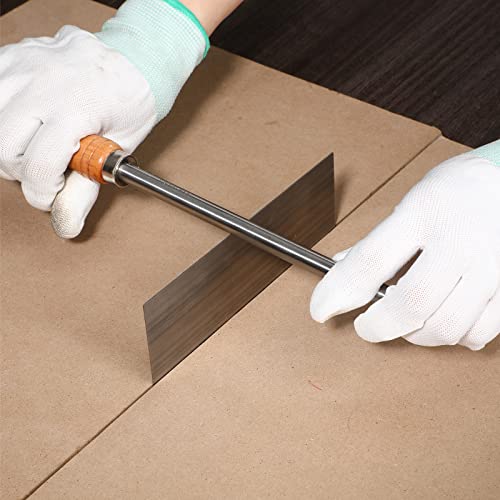 Therwen Card Scraper Burnisher, Cabinet Scraper Set for Woodworking,Silver - color: Silver