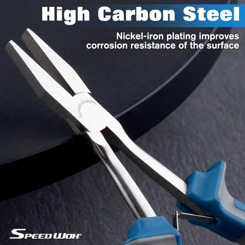 SPEEDWOX 6 Inches Long Reach Flat Nose Pliers Smooth Jaws Duckbill Pliers - style: Flat Nose Pliers