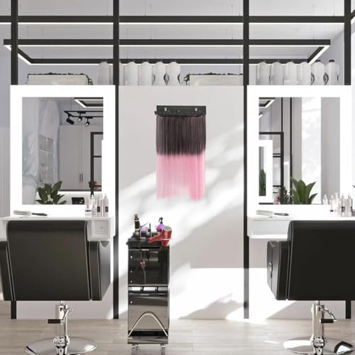 Hair Extension Holder, Stainless Steel Hair Hanger Styling Tool Hair Extension Display for Washing, Coloring And Blow-Drying Of Weft, Clip-In, Tape-In Extensions