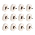 uxcell 3-Inch Buffing Polishing Pad Wheel Cotton with 15/64-inch Handle for Manifold Aluminum Stainless Steel Chrome White 12 Pcs - color: White, size: 3"