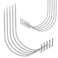 FURHUA 20pcs Super Hook Picture Hangers and Office Pack, Drywall Hooks for Hanging Pictures, Wall Hooks, Picture Hangers, Picture Hanging Kit，Hang Art, Clock, Shelves, Mirrors - style: Silver
