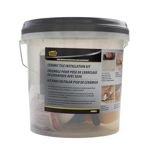 MD Building Ceramic Tile Bucket Kit, Tile Installation Tools, 9-3/4x9-1/2in