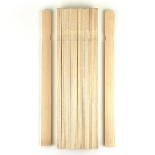 Kang&Chang 15 Inch Thick Sturdy Natural Wood Paint Stir Sticks, 20 Pack