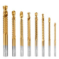 8 Pack Titanium Coated HSS Twist Drill Bits, Twist Drills Bit