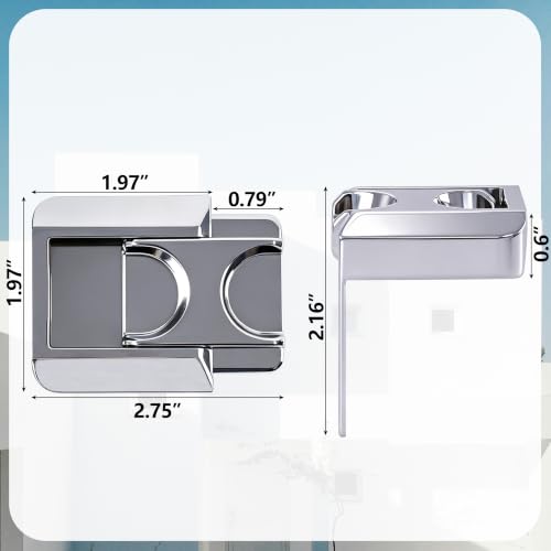 Home Security Door Lock, 2 Pack Door Reinforcement Lock, Child Proof Silver - color: Silver