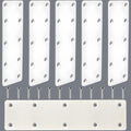 White Mending Plates 7.87x1.89 inch Flat Brackets,6PCS - size: 7.87 x 1.89 x 0.08 inch/200 x 48 x 2 mm