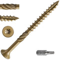 Wensilon #10 * 3" Deck Screws, (137pcs) 2 lbs.Exterior Wood Screws, Rust Resistant epoxy Coated, Bronze, T25 Star Bit - color: Yellow, size: 10*3