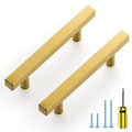 Ravinte Gold Cabinet Handles 3-1/2 Inch 10 Pack, Square Cabinet Pulls - size: 3-1/2 Inch Hole Centers