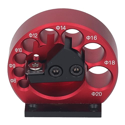 Ejoyous Dowel Maker Jig Kit, Adjustable Dowel Rod Maker Cutter Plate Aluminum Alloy Pin 8 to 20mm Round Holes, for Wooden Rods Sticks Woodworking
