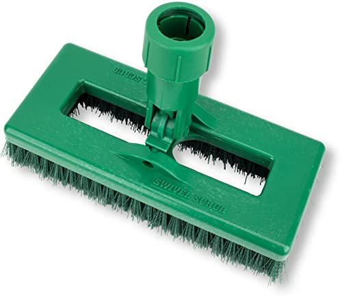 SPARTA 3638831EC09 Polyester Rectangle Scrub Brush, Floor Brush, Cleaning Brush With Swivel Head For Cleaning, 8 Inches, Green - color: Green