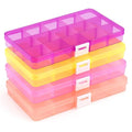 Opret Bead Organizer Box 15 Grids 4 Pack for Crafts - color: 4 pcs, multicolors 2