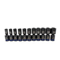 Astro Tools 78244M 11pc 1/2" Drive Mid-Length Pinless Universal Impact Sockets - Metric - size: 1/2" Drive Mid-Length Metric